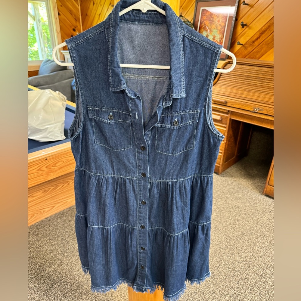 Sleeveless Jean Dress size S